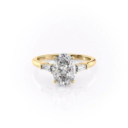 Asscher Three Stones Engagement Ring – 5.75 CT Moissanite Diamond