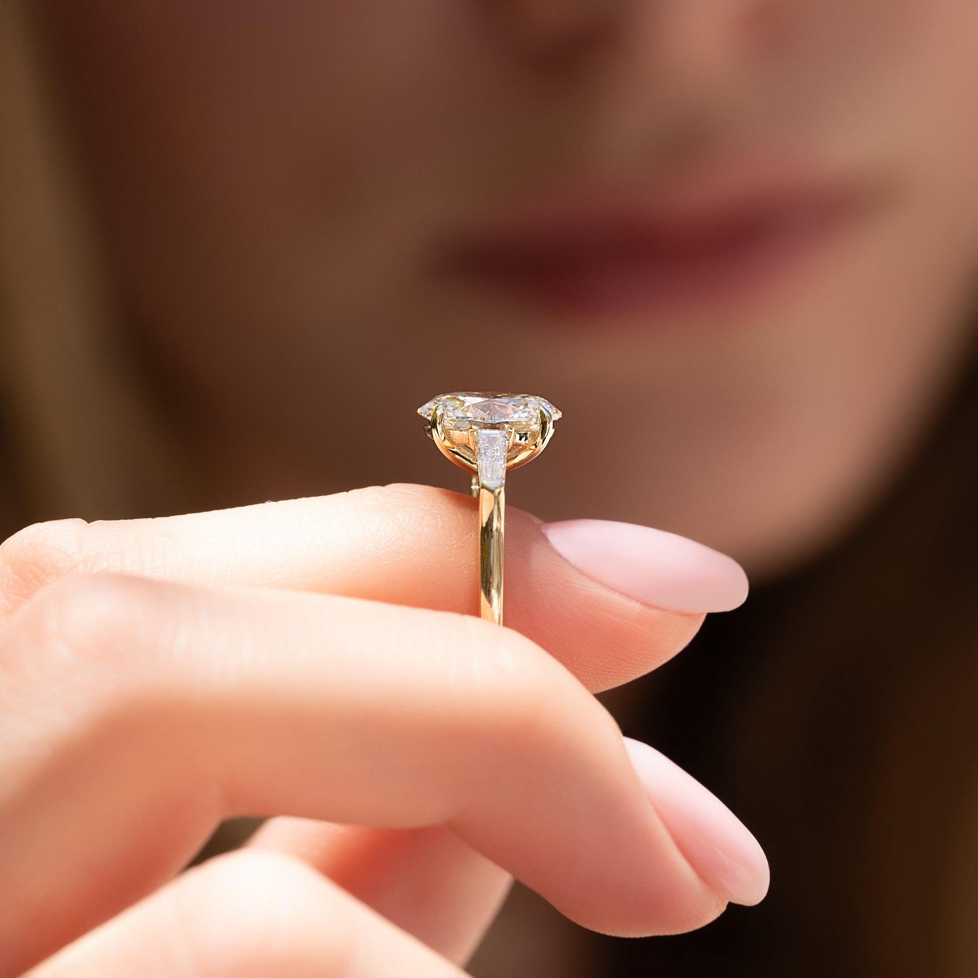 Asscher Three Stones Engagement Ring – 5.75 CT Moissanite Diamond