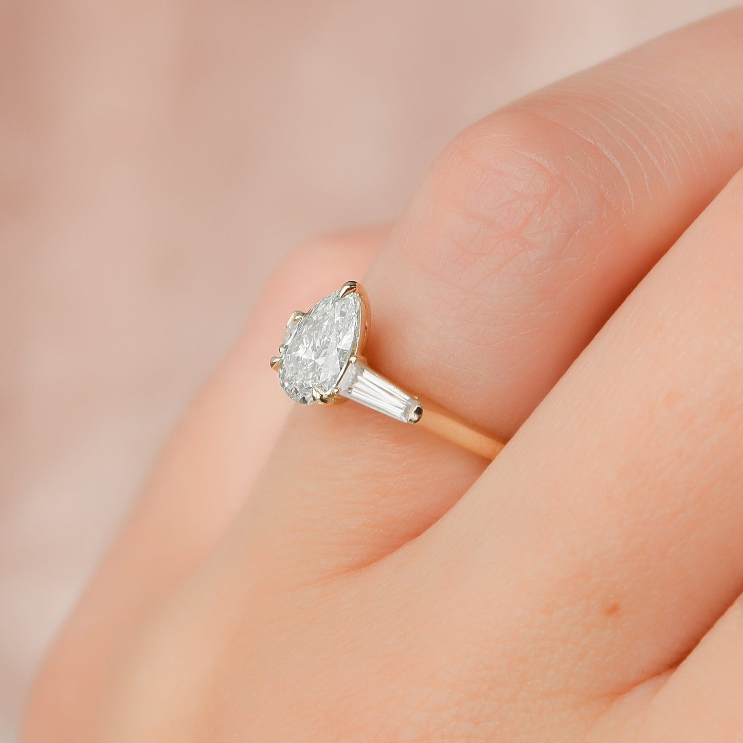 Asscher Three Stones Engagement Ring – 5.75 CT Moissanite Diamond