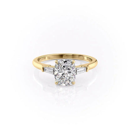 Asscher Three Stones Engagement Ring – 5.75 CT Moissanite Diamond