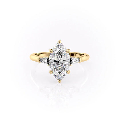 Asscher Three Stones Engagement Ring – 5.75 CT Moissanite Diamond