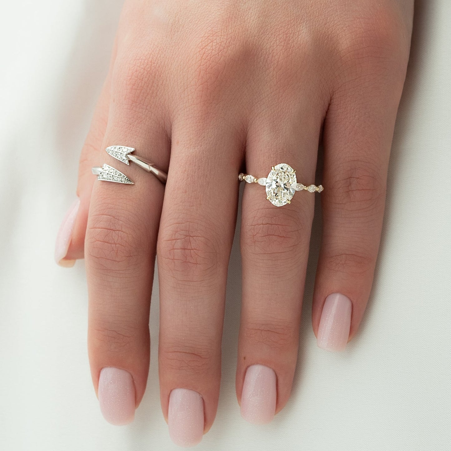 Asscher Three Stones Engagement Ring – 5.75 CT Moissanite Diamond