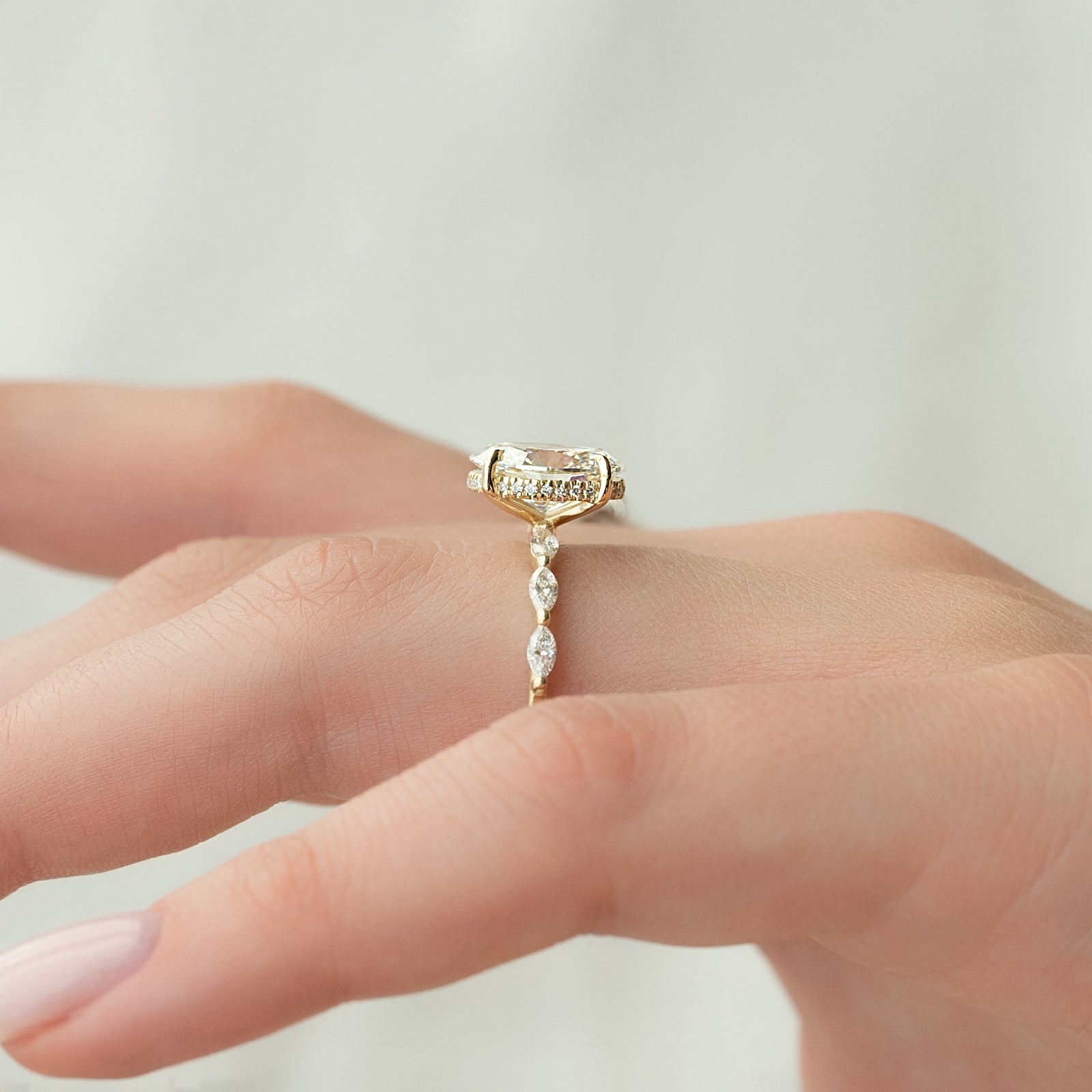 Asscher Three Stones Engagement Ring – 5.75 CT Moissanite Diamond