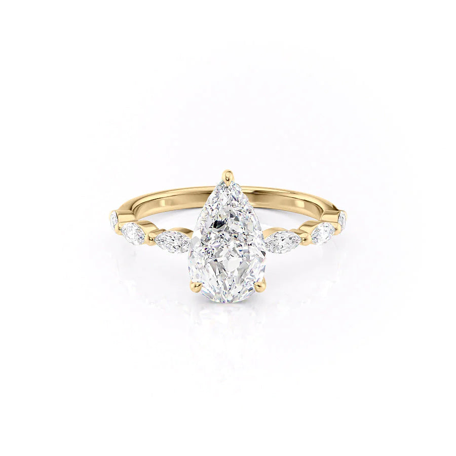Asscher Three Stones Engagement Ring – 5.75 CT Moissanite Diamond