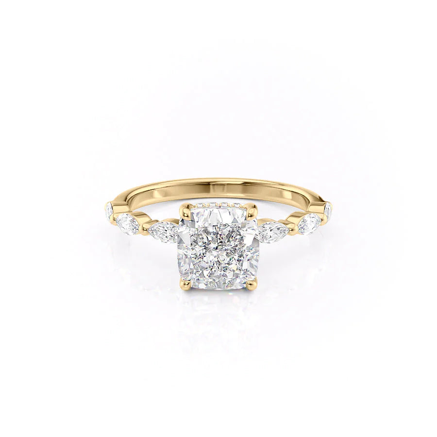 Asscher Three Stones Engagement Ring – 5.75 CT Moissanite Diamond