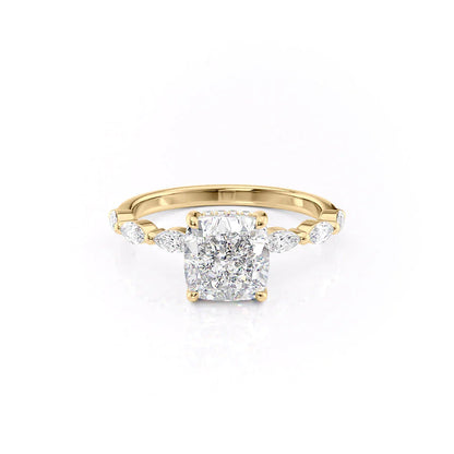 Asscher Three Stones Engagement Ring – 5.75 CT Moissanite Diamond
