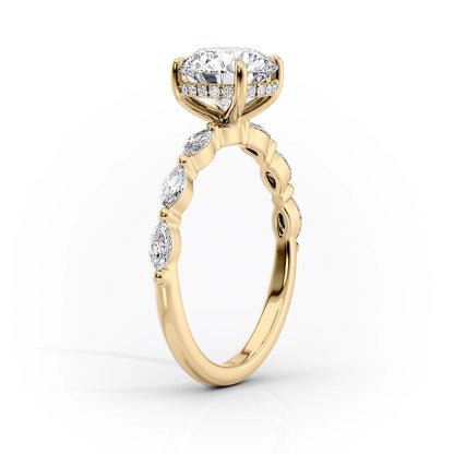 Asscher Three Stones Engagement Ring – 5.75 CT Moissanite Diamond