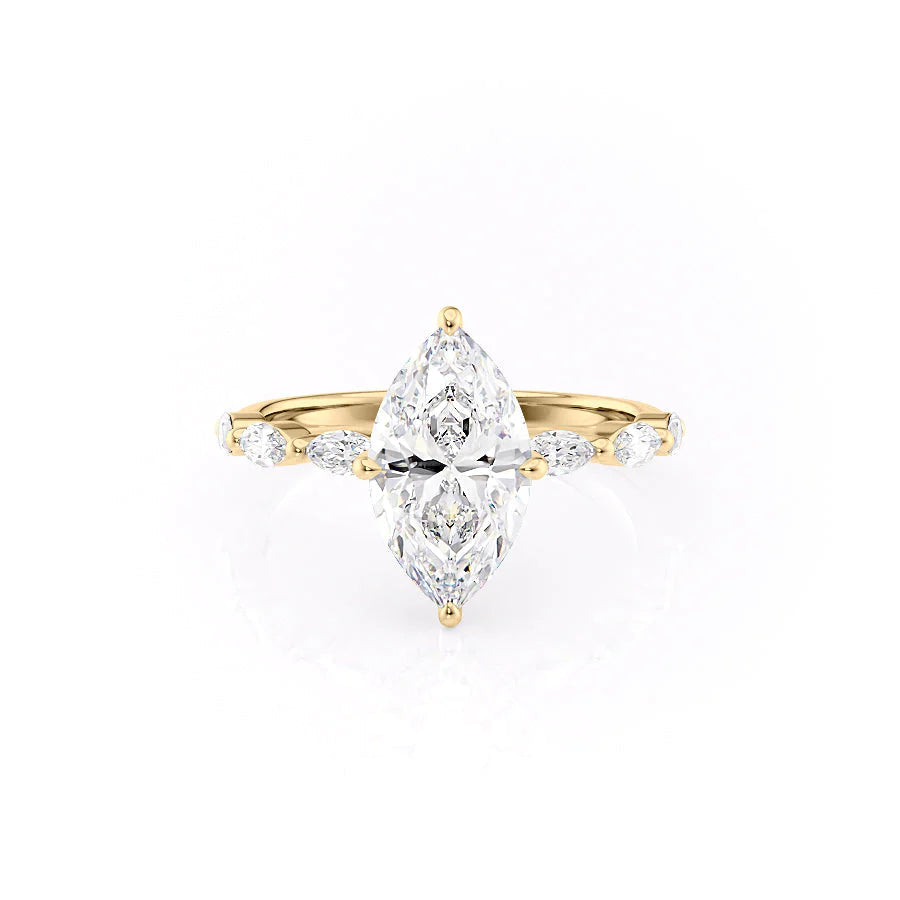 Asscher Three Stones Engagement Ring – 5.75 CT Moissanite Diamond