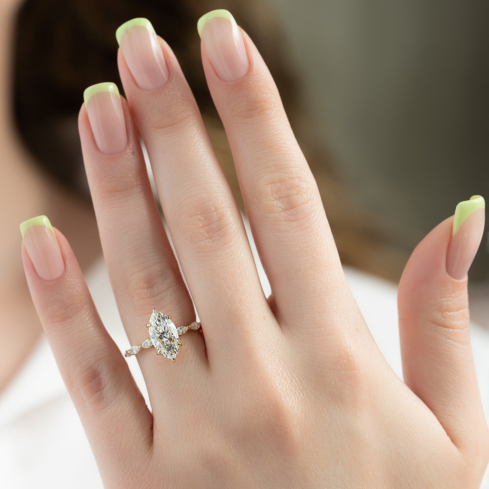 Asscher Three Stones Engagement Ring – 5.75 CT Moissanite Diamond