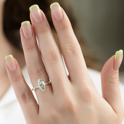 Asscher Three Stones Engagement Ring – 5.75 CT Moissanite Diamond