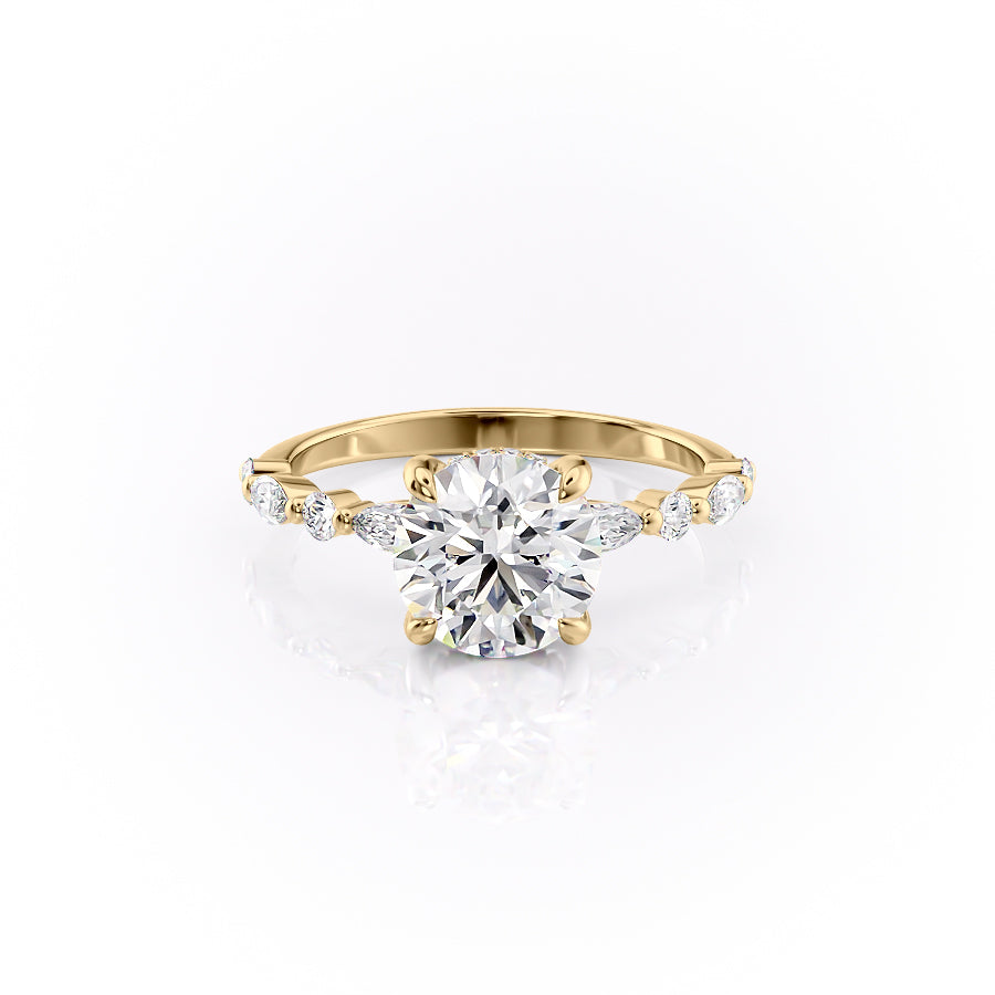 Asscher Three Stones Engagement Ring – 5.75 CT Moissanite Diamond