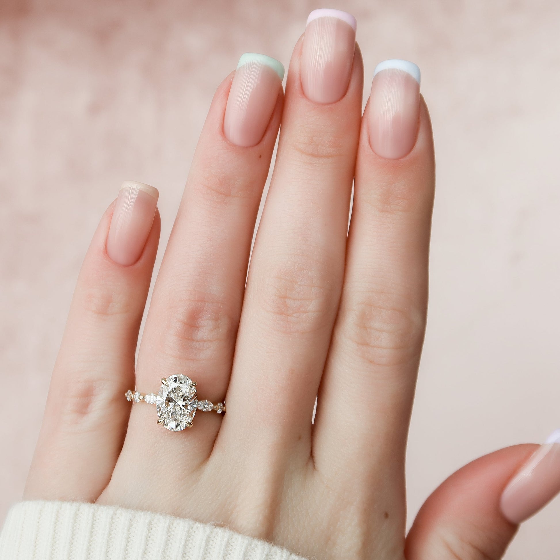 Asscher Three Stones Engagement Ring – 5.75 CT Moissanite Diamond
