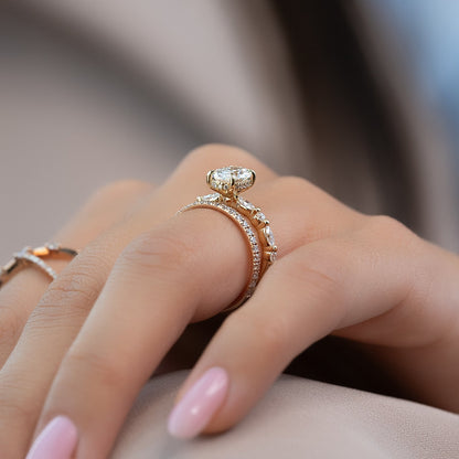 Asscher Three Stones Engagement Ring – 5.75 CT Moissanite Diamond