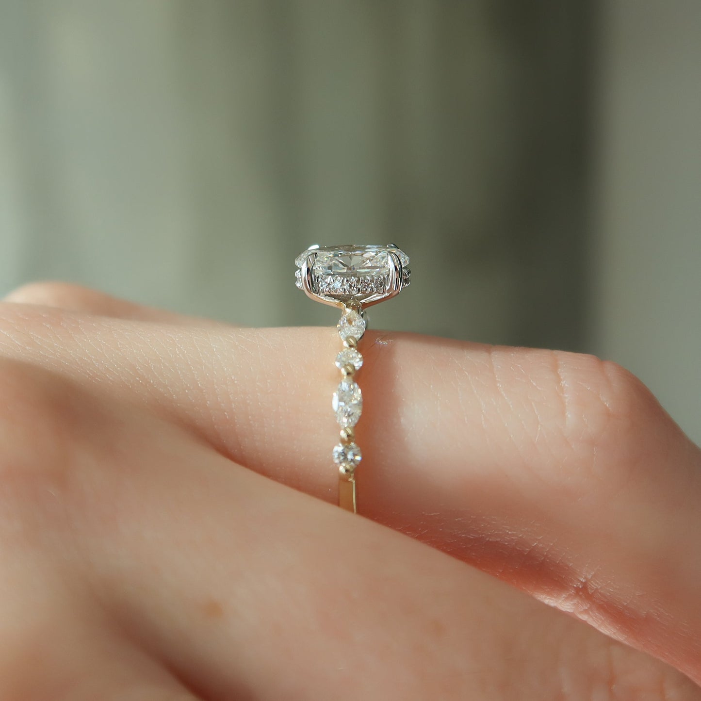 Asscher Three Stones Engagement Ring – 5.75 CT Moissanite Diamond