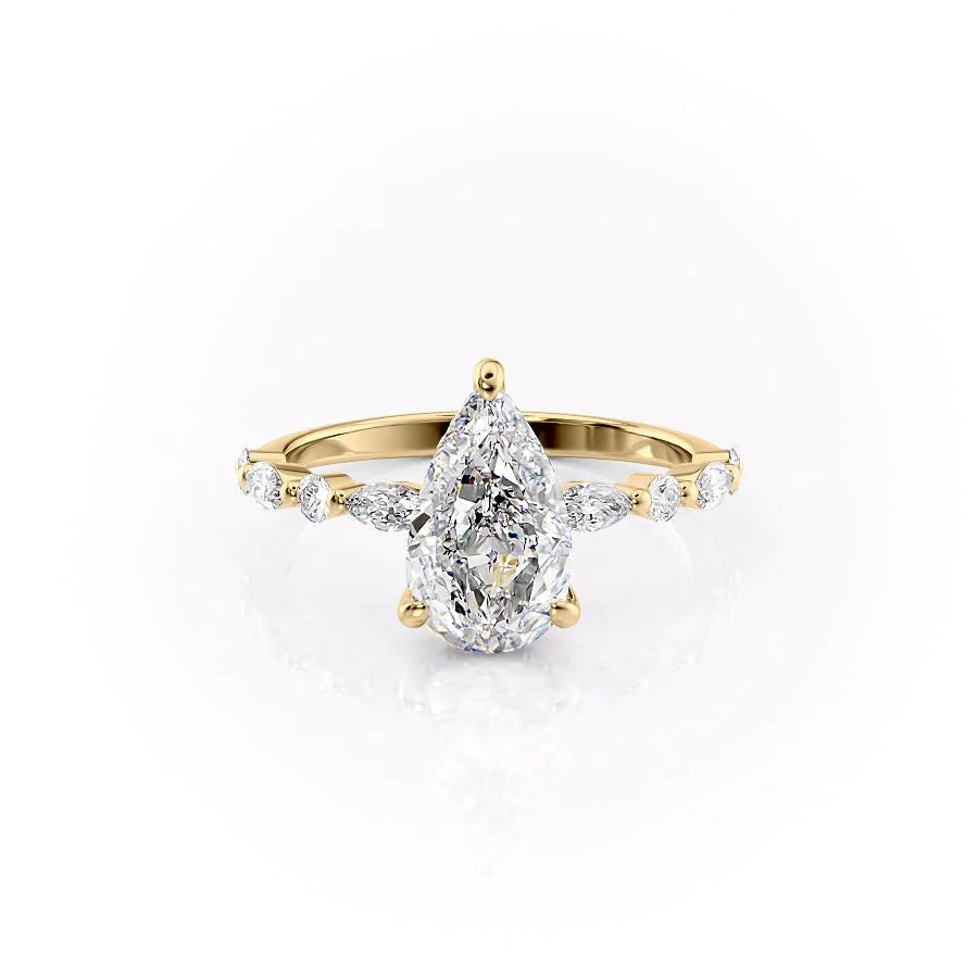 Asscher Three Stones Engagement Ring – 5.75 CT Moissanite Diamond
