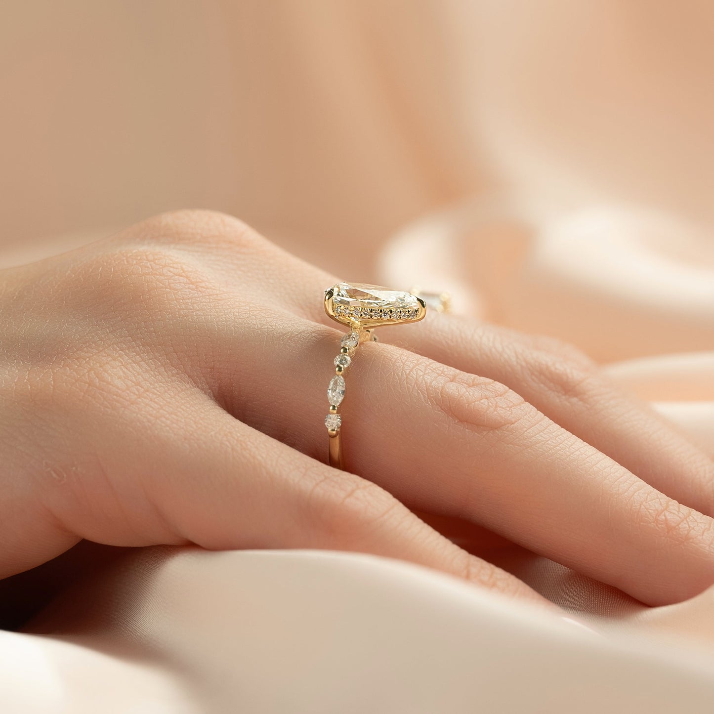 Asscher Three Stones Engagement Ring – 5.75 CT Moissanite Diamond