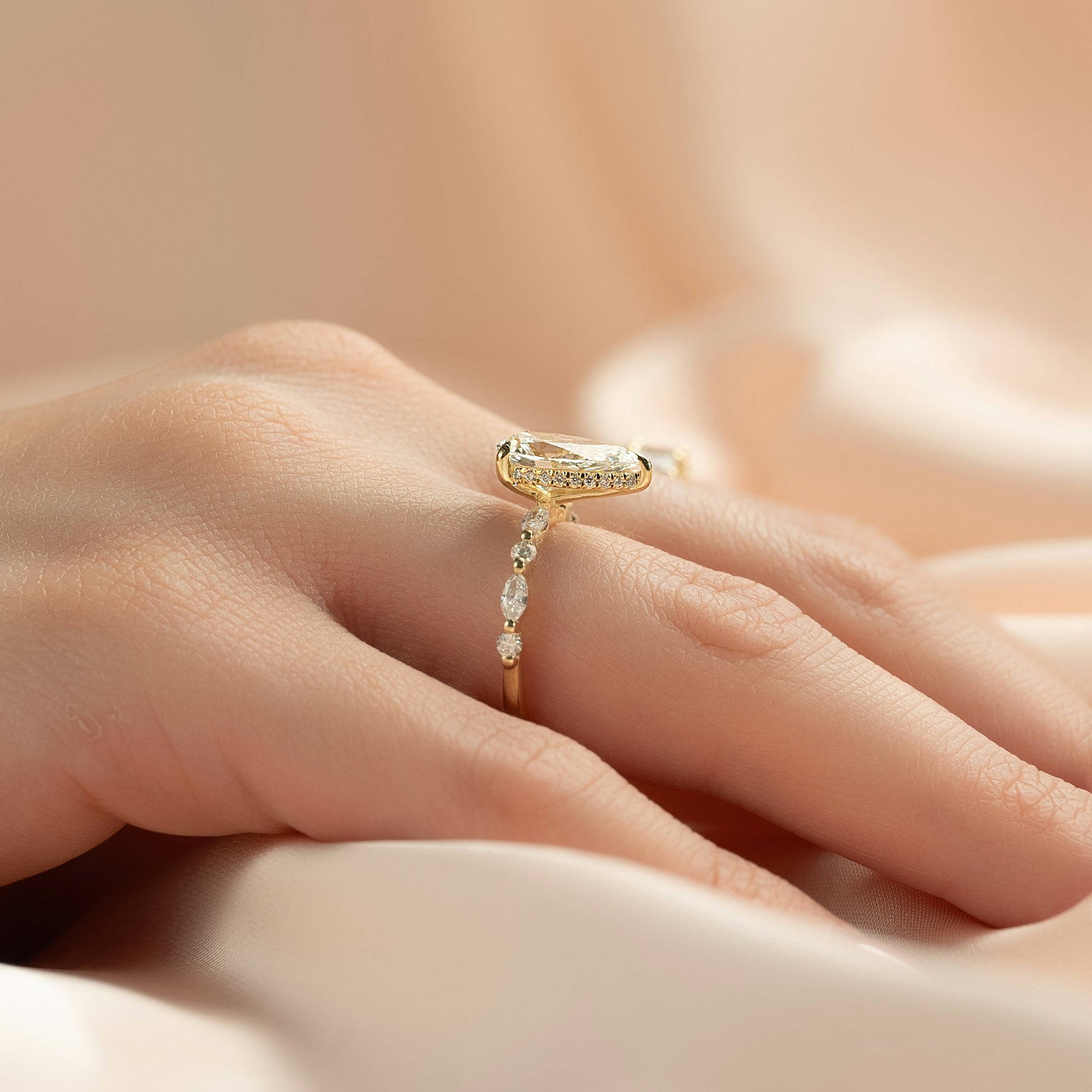 Asscher Three Stones Engagement Ring – 5.75 CT Moissanite Diamond