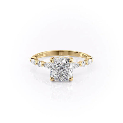 Asscher Three Stones Engagement Ring – 5.75 CT Moissanite Diamond