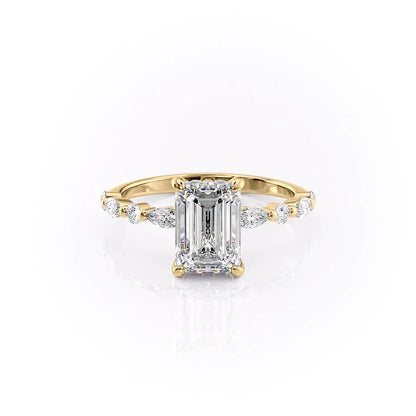 Asscher Three Stones Engagement Ring – 5.75 CT Moissanite Diamond
