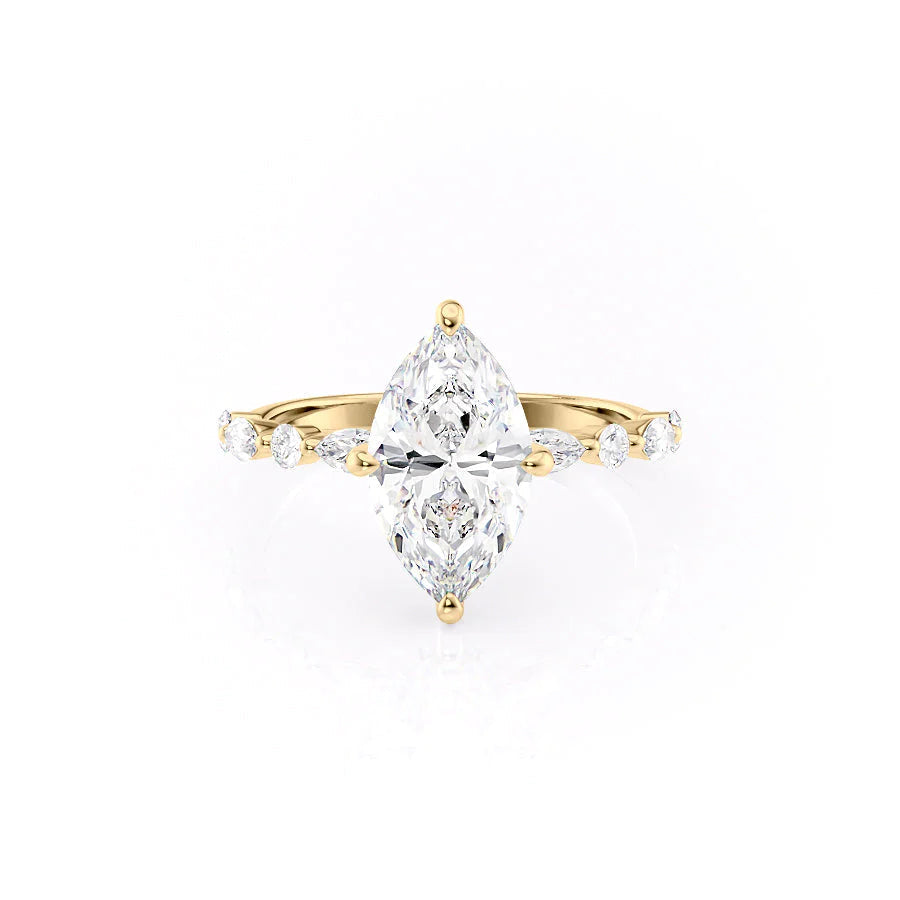 Asscher Three Stones Engagement Ring – 5.75 CT Moissanite Diamond