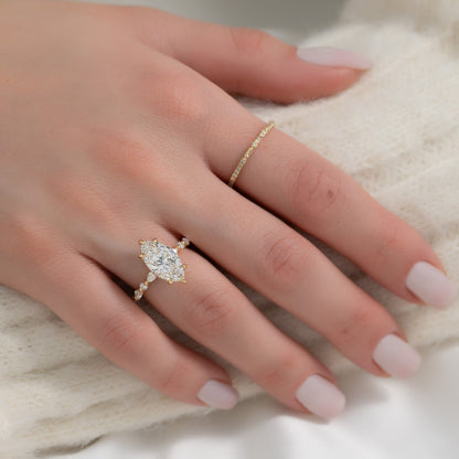 Asscher Three Stones Engagement Ring – 5.75 CT Moissanite Diamond