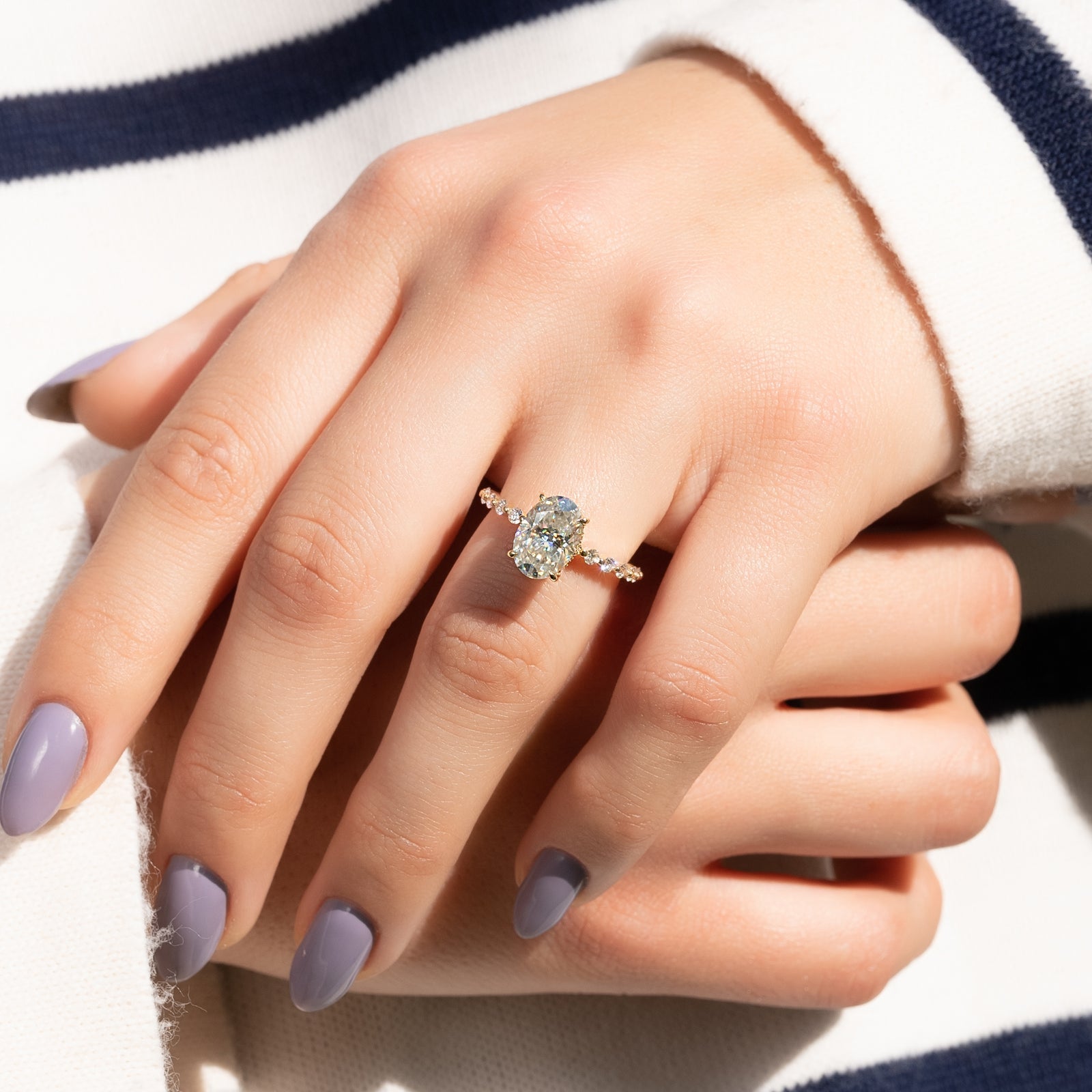 Asscher Three Stones Engagement Ring – 5.75 CT Moissanite Diamond