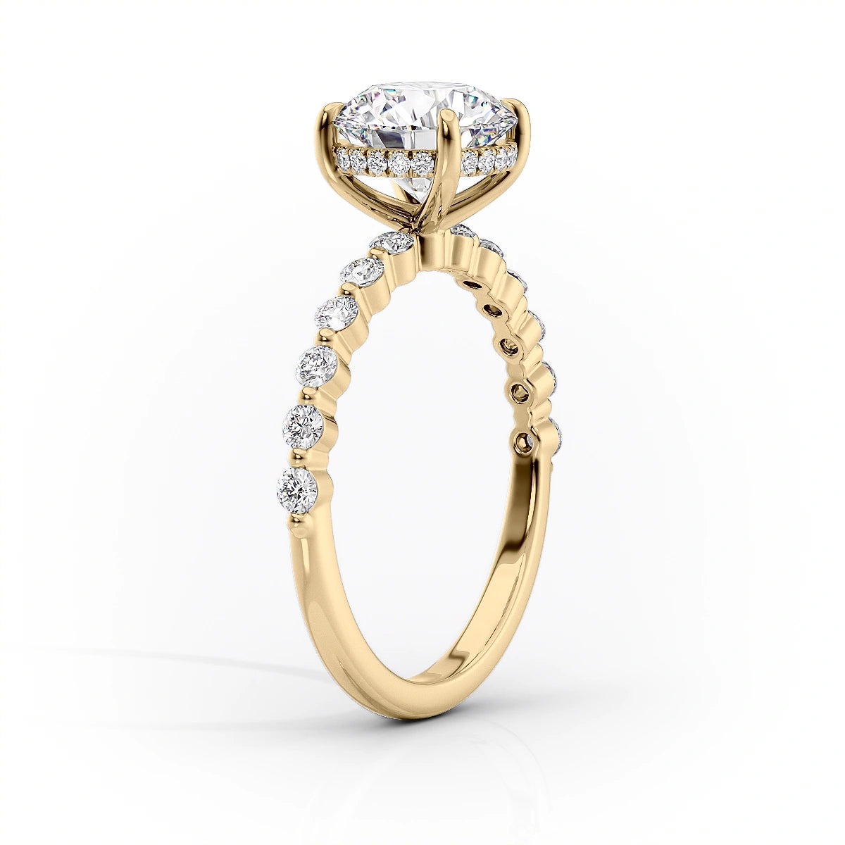 Asscher Three Stones Engagement Ring – 5.75 CT Moissanite Diamond