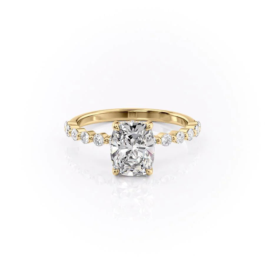Asscher Three Stones Engagement Ring – 5.75 CT Moissanite Diamond