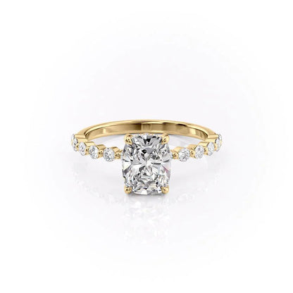 Asscher Three Stones Engagement Ring – 5.75 CT Moissanite Diamond