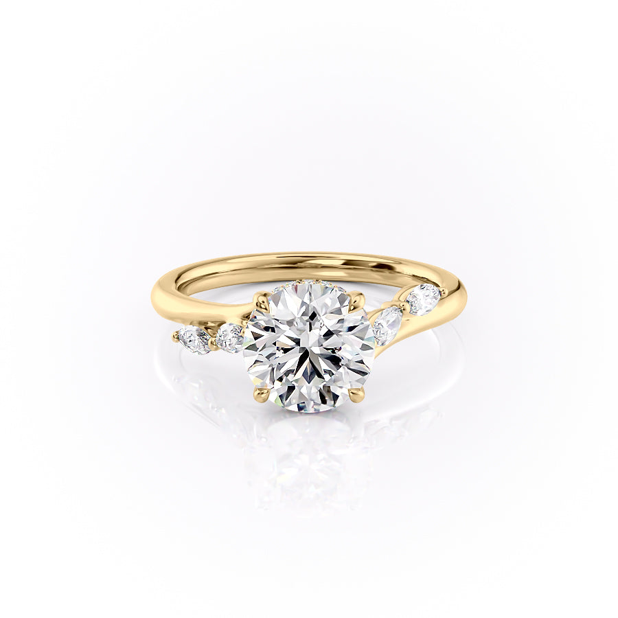Asscher Three Stones Engagement Ring – 5.75 CT Moissanite Diamond