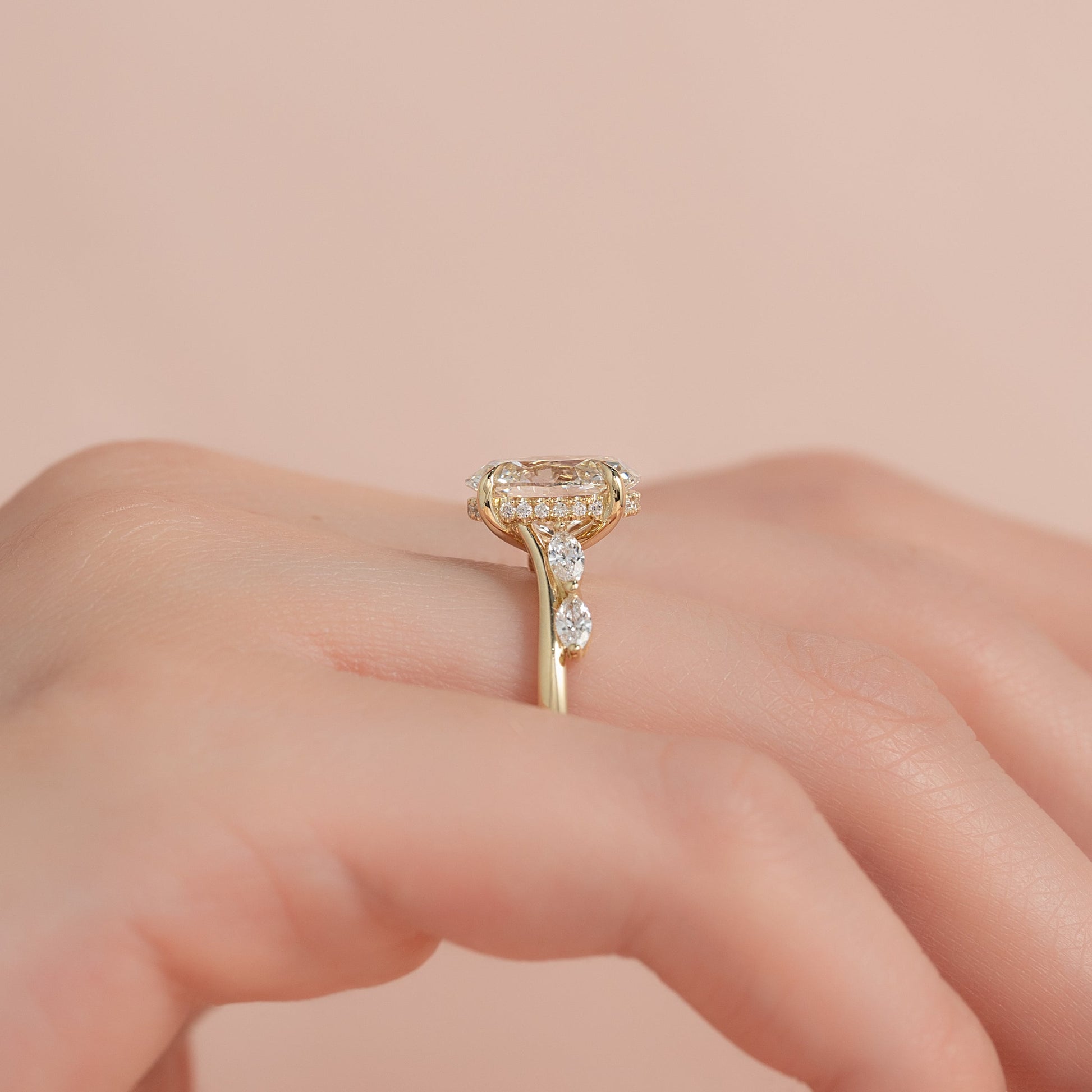 Asscher Three Stones Engagement Ring – 5.75 CT Moissanite Diamond