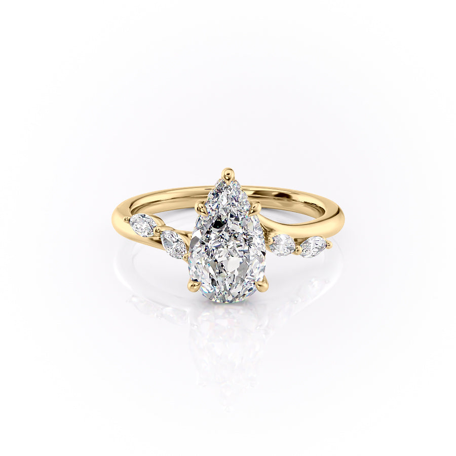 Asscher Three Stones Engagement Ring – 5.75 CT Moissanite Diamond