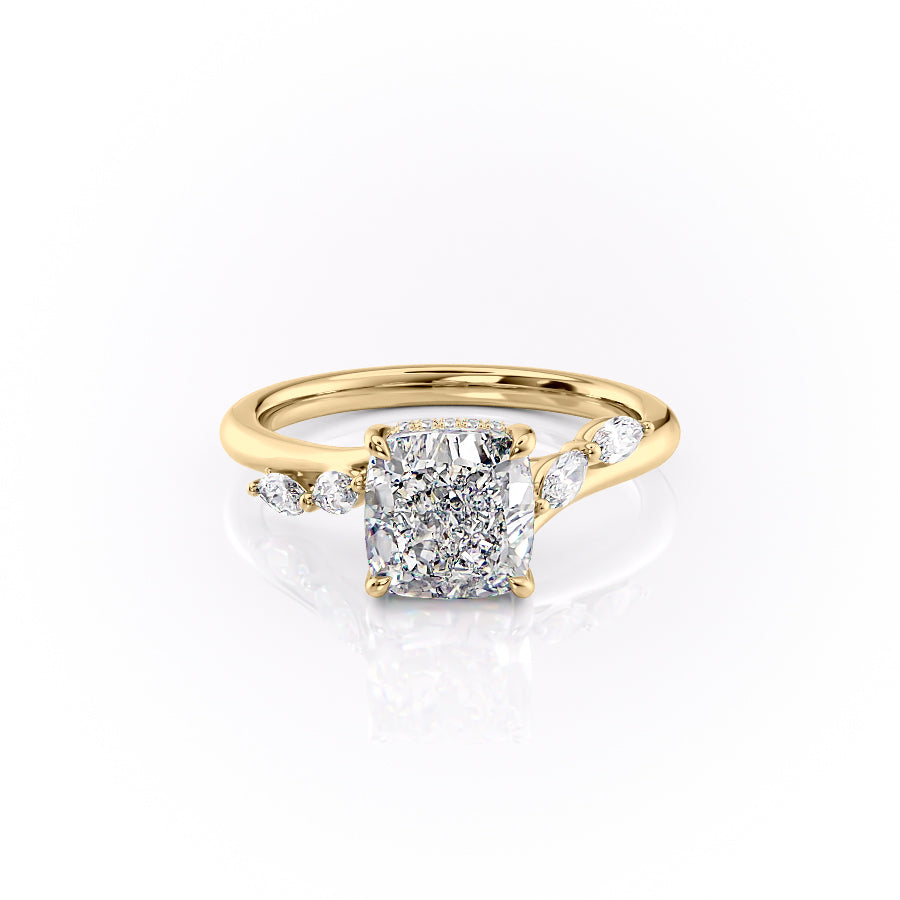Asscher Three Stones Engagement Ring – 5.75 CT Moissanite Diamond