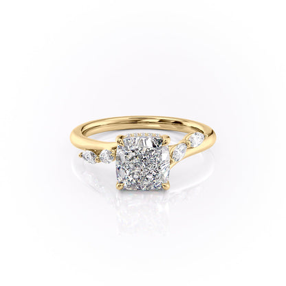 Asscher Three Stones Engagement Ring – 5.75 CT Moissanite Diamond