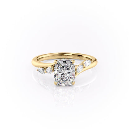 Asscher Three Stones Engagement Ring – 5.75 CT Moissanite Diamond