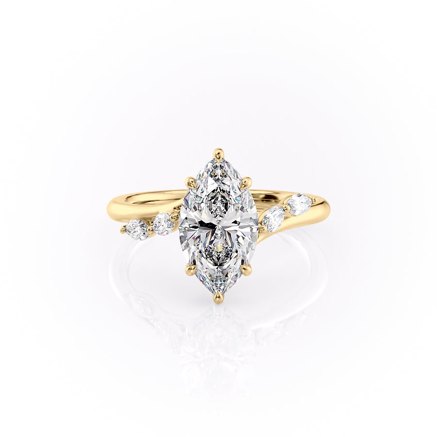 Asscher Three Stones Engagement Ring – 5.75 CT Moissanite Diamond