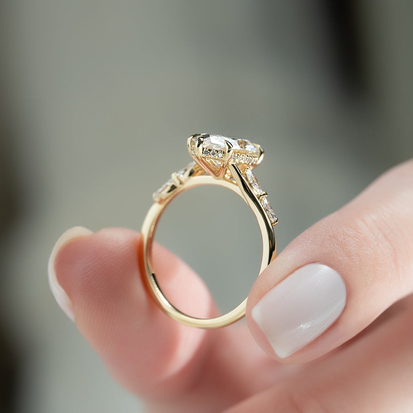 Asscher Three Stones Engagement Ring – 5.75 CT Moissanite Diamond