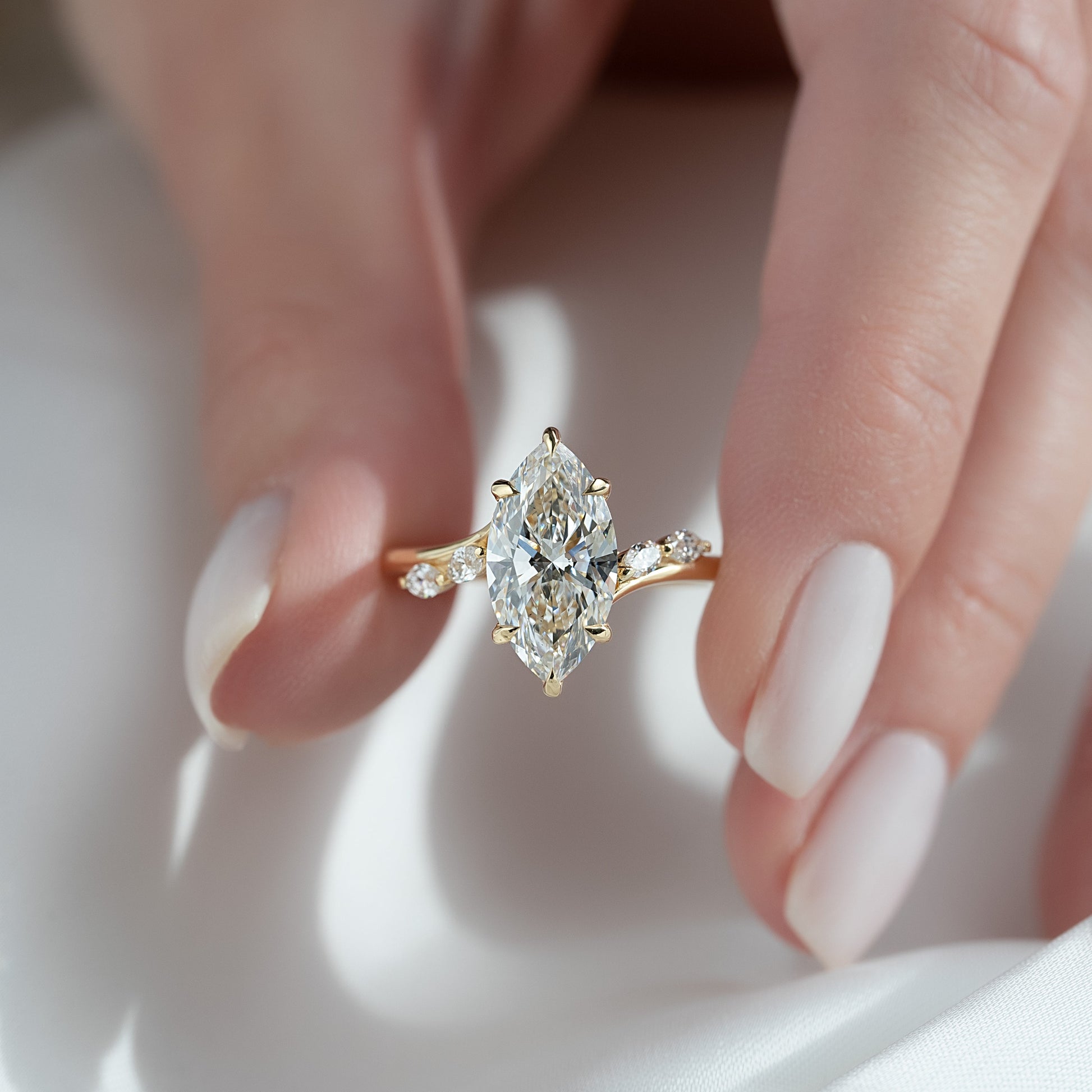Asscher Three Stones Engagement Ring – 5.75 CT Moissanite Diamond