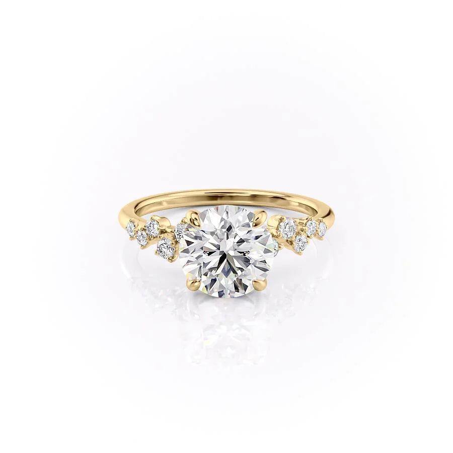 Asscher Three Stones Engagement Ring – 5.75 CT Moissanite Diamond