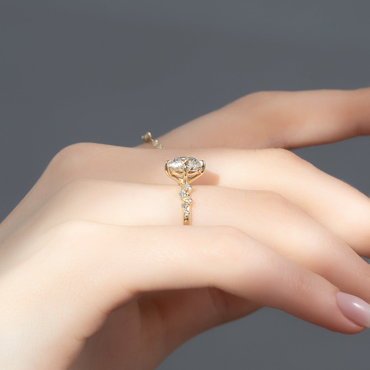 Asscher Three Stones Engagement Ring – 5.75 CT Moissanite Diamond