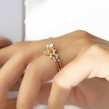 Asscher Three Stones Engagement Ring – 5.75 CT Moissanite Diamond