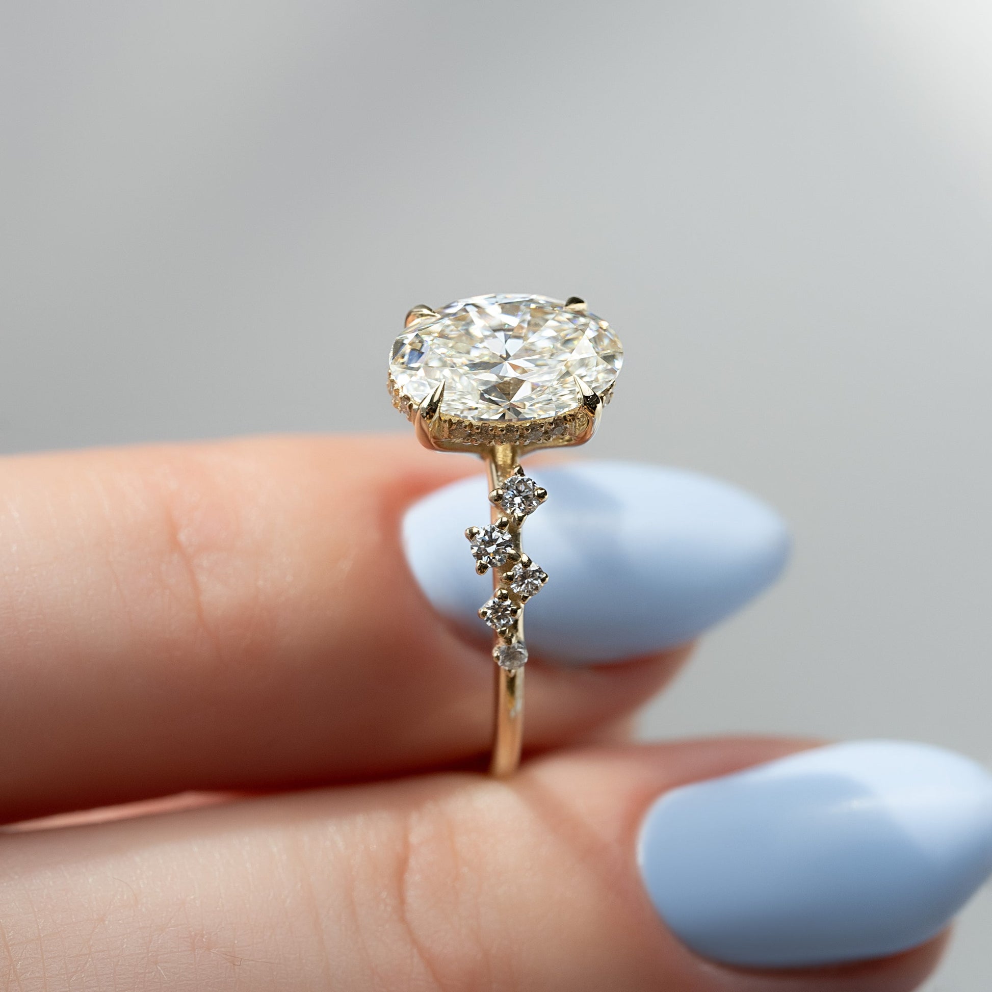 Asscher Three Stones Engagement Ring – 5.75 CT Moissanite Diamond