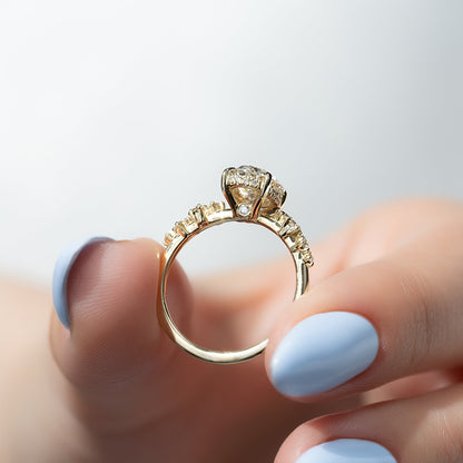 Asscher Three Stones Engagement Ring – 5.75 CT Moissanite Diamond