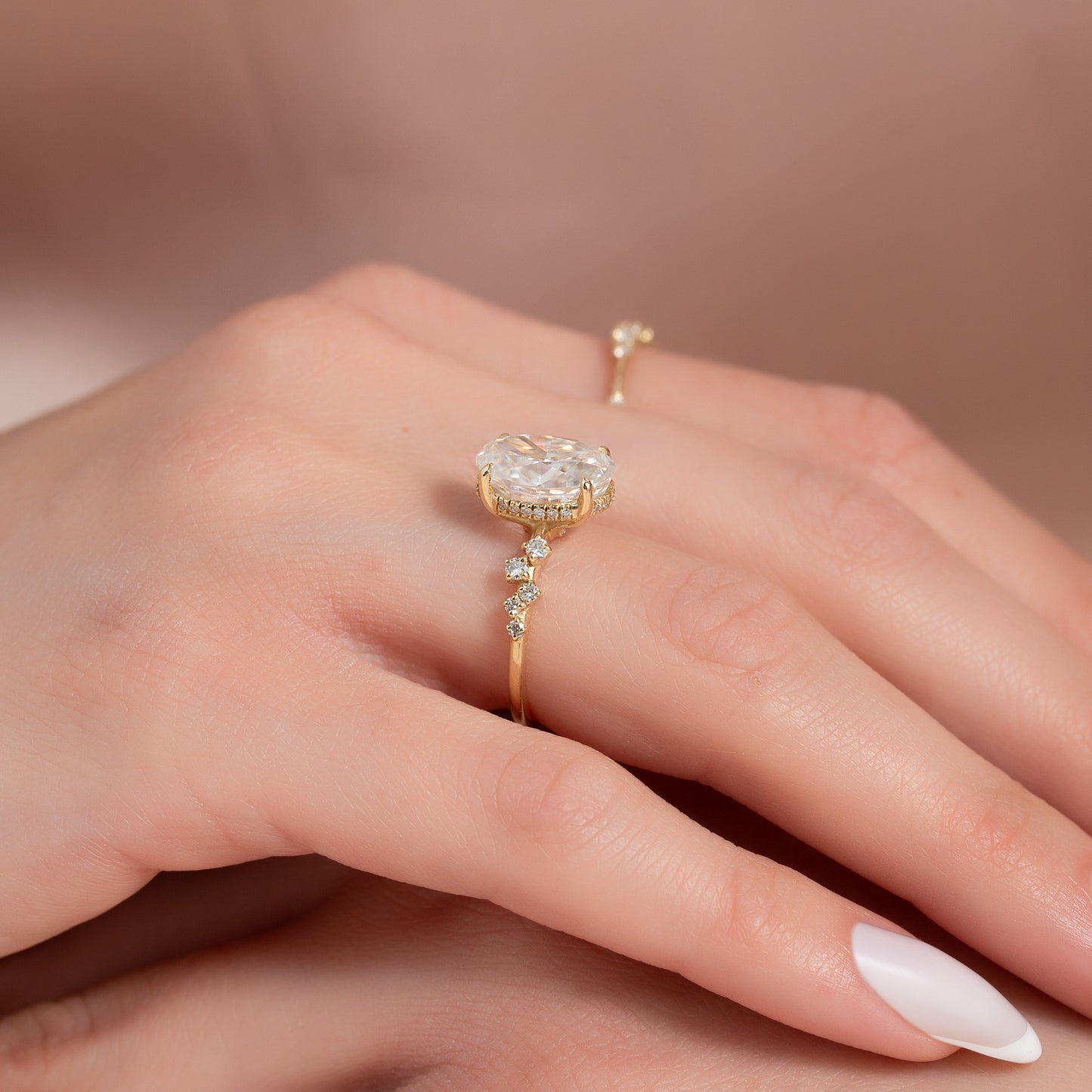 Asscher Three Stones Engagement Ring – 5.75 CT Moissanite Diamond