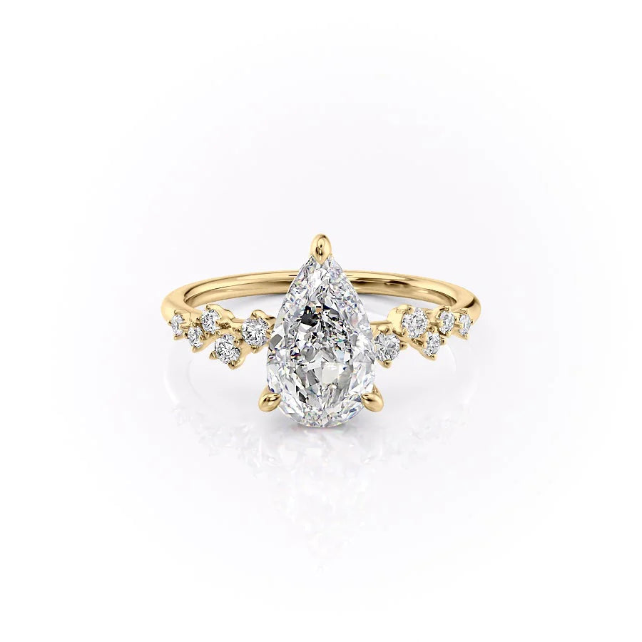 Asscher Three Stones Engagement Ring – 5.75 CT Moissanite Diamond