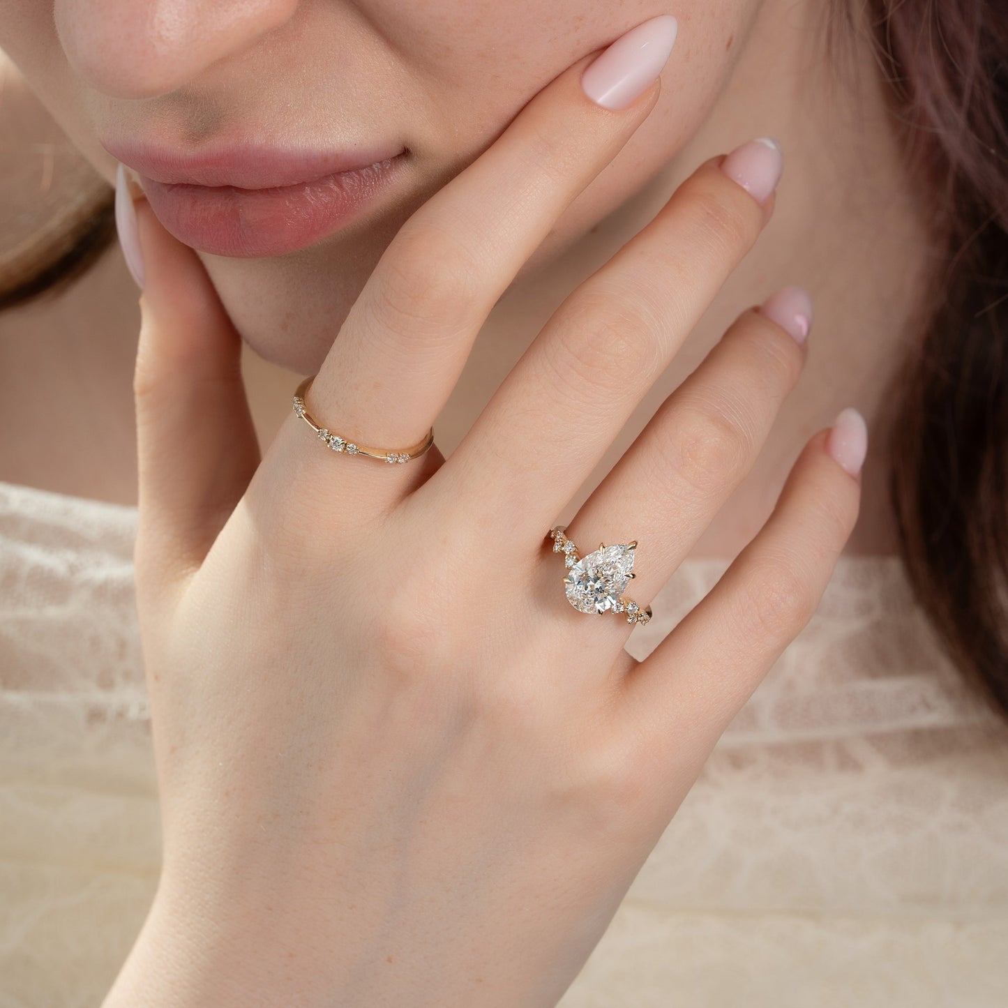 Asscher Three Stones Engagement Ring – 5.75 CT Moissanite Diamond