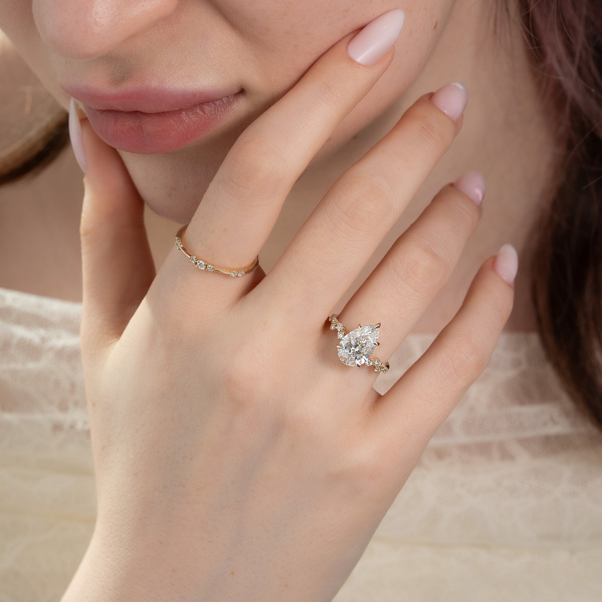 Asscher Three Stones Engagement Ring – 5.75 CT Moissanite Diamond