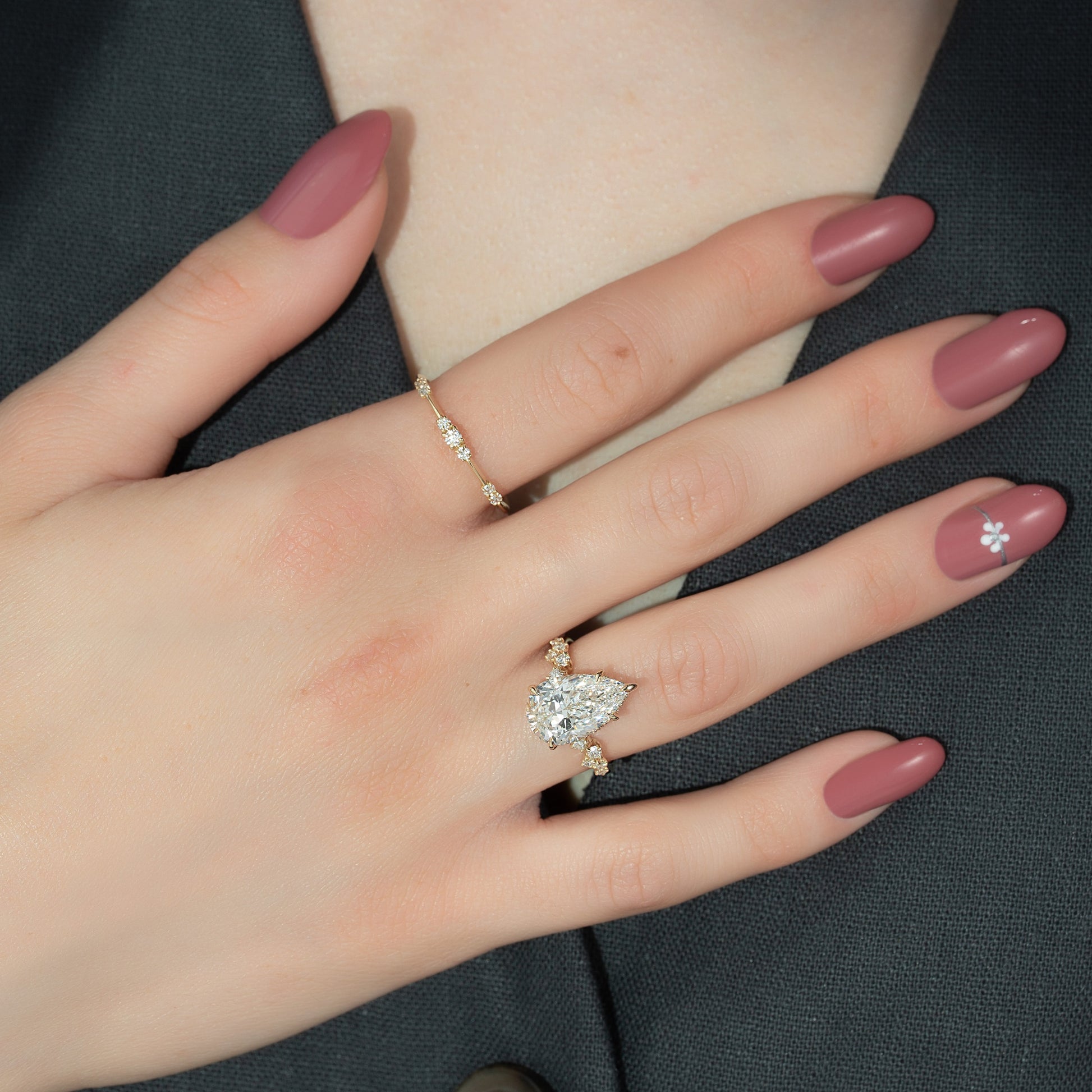 Asscher Three Stones Engagement Ring – 5.75 CT Moissanite Diamond