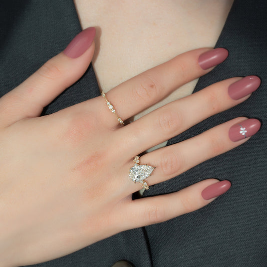 Asscher Three Stones Engagement Ring – 5.75 CT Moissanite Diamond