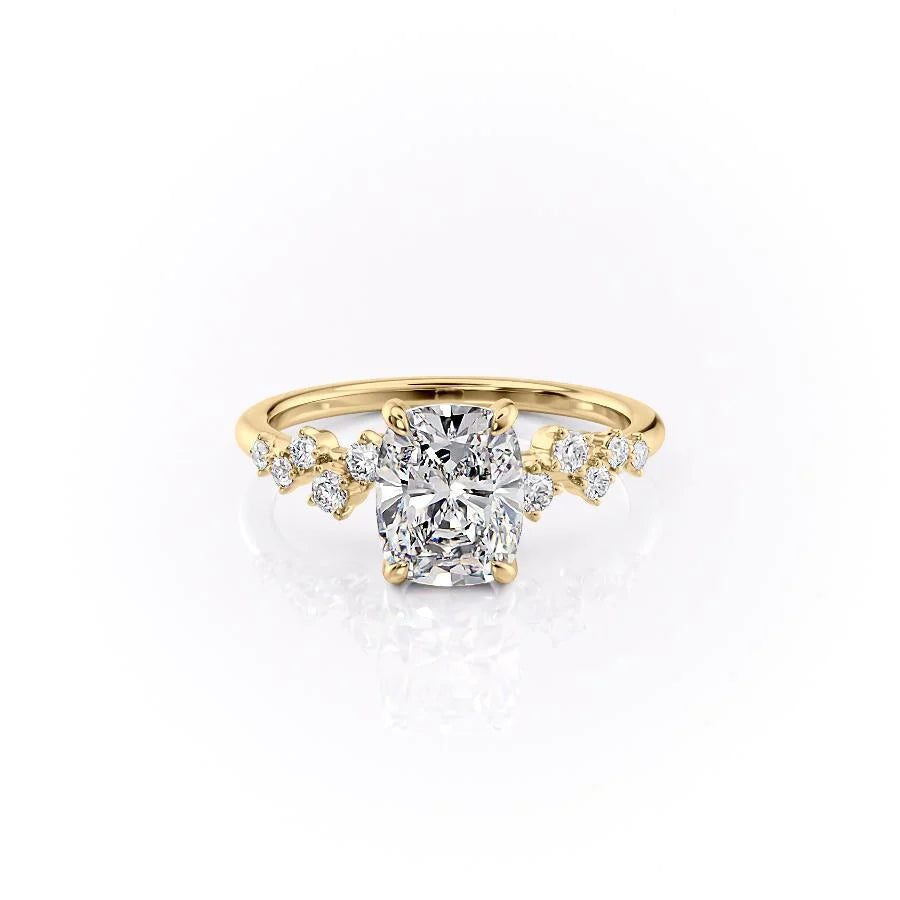 Asscher Three Stones Engagement Ring – 5.75 CT Moissanite Diamond